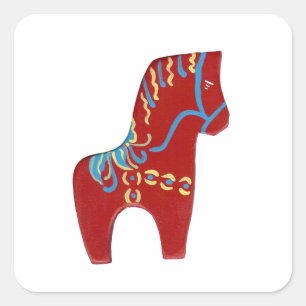 Red Dala Horse Sticker