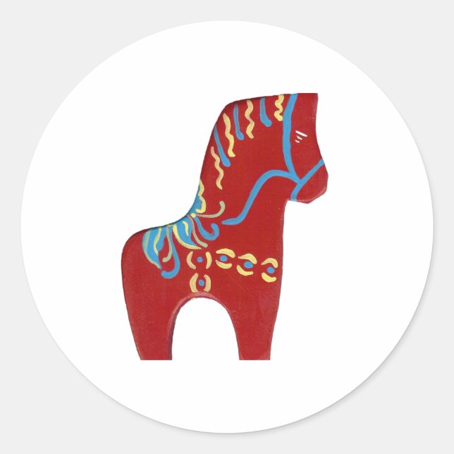 Red Dala Horse Stickers (Front)