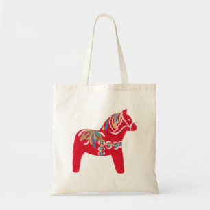Red Dala Horse Tote Bag