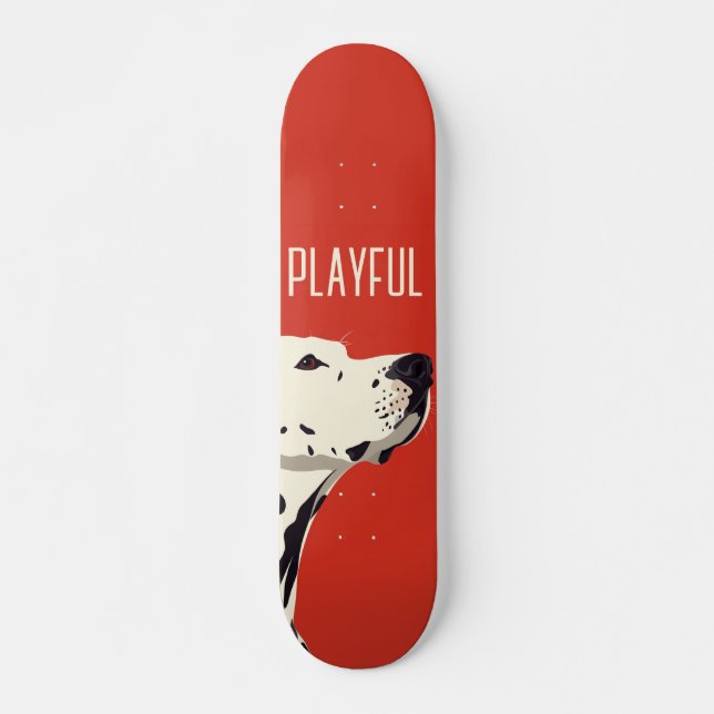 Red Dalmatian Skateboard (Front)