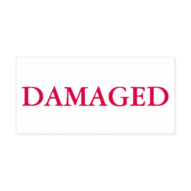 Red Damaged Self-inking Stamp (Design)