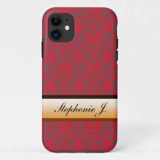 red damask classy iPhone 5 case