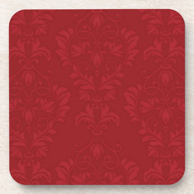 Red Damask Coaster (Front)