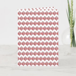 Red Damask Invitation | Elegant Black & Red