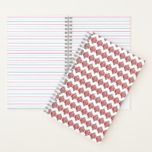 Red Damask Invitation Elegant Black & Red Notebook