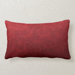 Red Damask Look Cushion