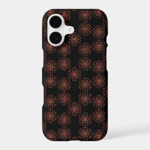 Red Damask Ribbon Reflective Symmetry Pattern