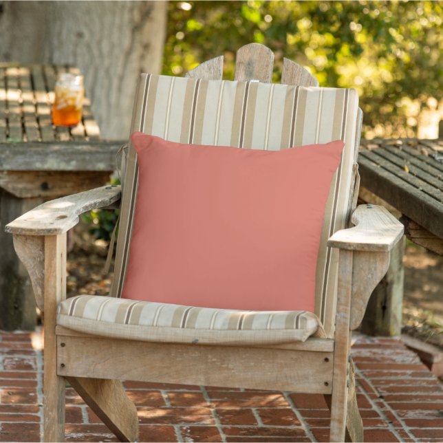 Red Damask Solid Colour  Cushion (Chair)