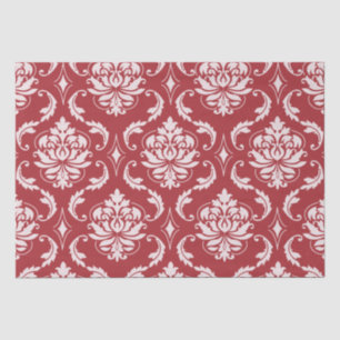 Red Damask Vintage Pattern Tissue Paper