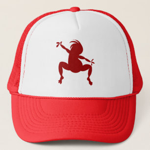 Red Dancing Kokopelli Trucker Hat