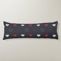 Red & dark Heart Seamless Pattern Cute Minimal