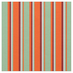 Red, Dark Sea Green, Light Grey & Maroon Coloured Fabric