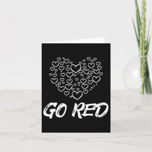 Red Day Go Red Heart Disease Awareness Gifts Women Card
