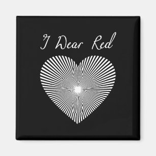 Red Day Heart Ribbon Costume Heart Disease Month  Magnet