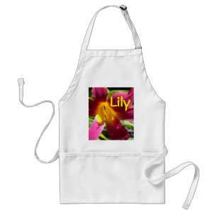 "Red Day Lily" Apron