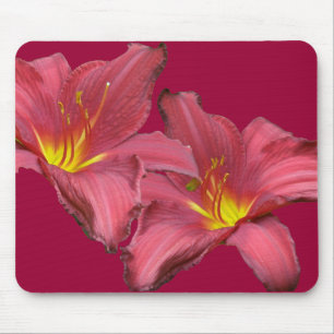 Red Daylily Coordinating Items Mouse Pad