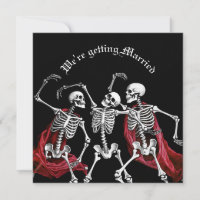 Red Death Dancing Skeletons Gothic Wedding