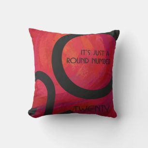 Red Decade Birthdday Cushion
