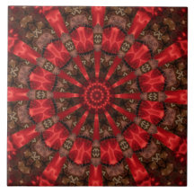 Red Decorative Ceramic Tile