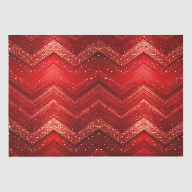 Red Decorative Christmas Glit Holiday Tissue Paper (Front)