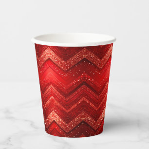 Red Decorative Christmas Holiday Paper Cups