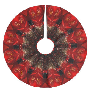 Red Decorative Christmas Tree Skirt