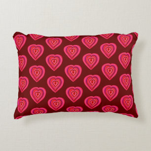 red decorative heart cushion