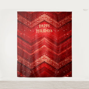 Red Decorative Holiday Backdrop Tapestry
