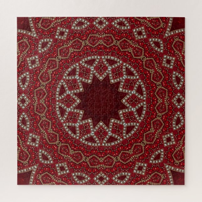 Red Decorative Jigsaw Puzzle (Vertical)