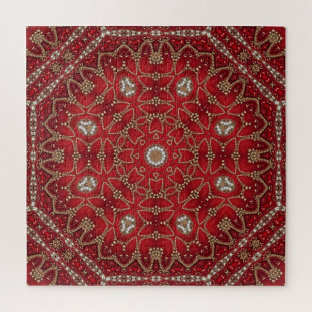Red Decorative Jigsaw Puzzle (Vertical)