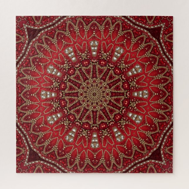 Red Decorative Jigsaw Puzzle (Vertical)