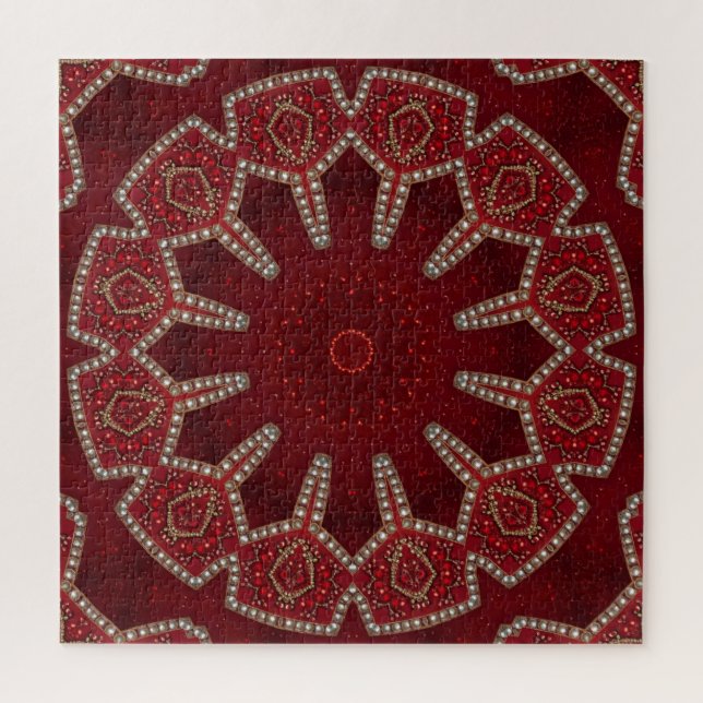 Red Decorative Jigsaw Puzzle (Vertical)