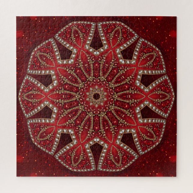 Red Decorative Jigsaw Puzzle (Vertical)