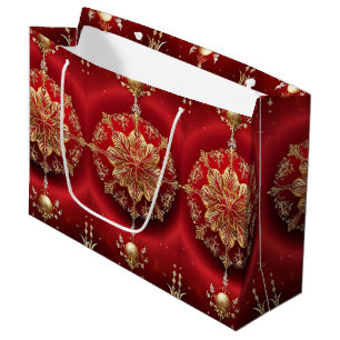 Red Decorative Ornaments Holiday Gift Bag