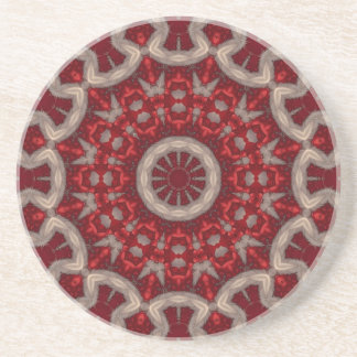 Red Decorative Sandstone Coaster