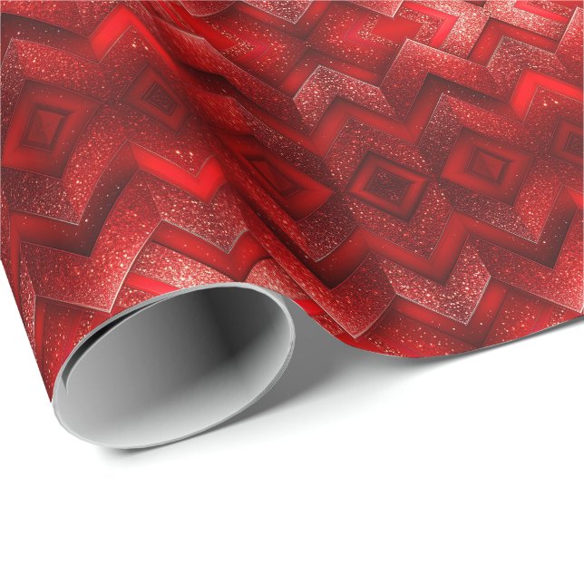 Red Decorative Wrapping Paper (Roll Corner)
