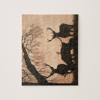 Red Deer Evening Silhouette 110 piece Puzzle