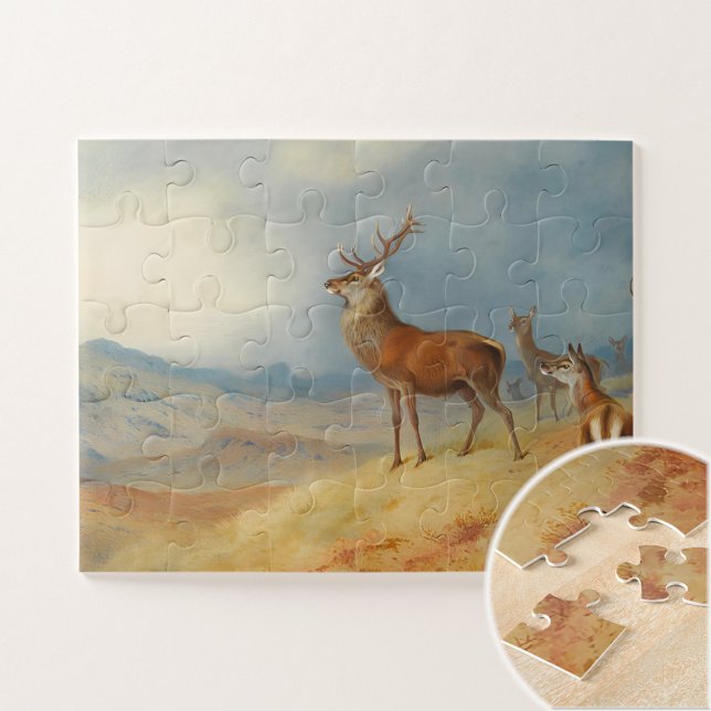 Red Deer In A Highland Landscape, Art Jigsaw Puzzle (Creator Uploaded)