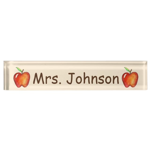 Red Delicious Apple for the Teacher Education Nameplate (Front)