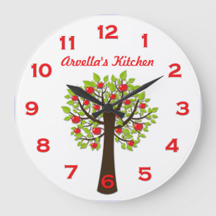 Red Delicious Apple Tree Personalised Wall Clock