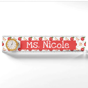 Red Delicious Apples Desk Name Plate