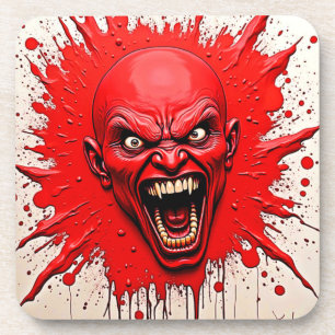 Red Demon Fury Art Coaster