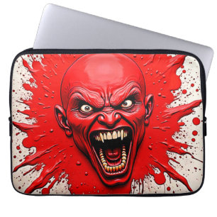 Red Demon Fury Art Laptop Sleeve