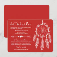 Red Details Dreamcatcher Native American Wedding