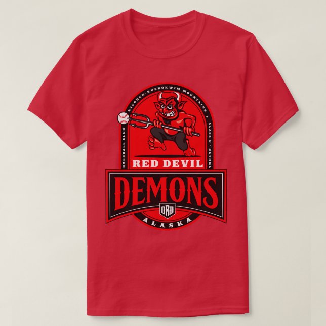 Red Devil Alaska Demons T-Shirt (Design Front)
