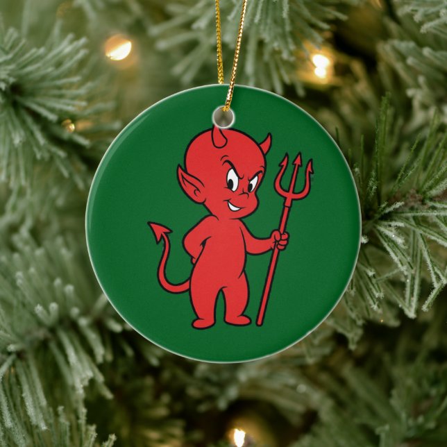 Red Devil Ceramic Tree Decoration (Tree)