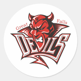 Red Devil Classic Round Sticker