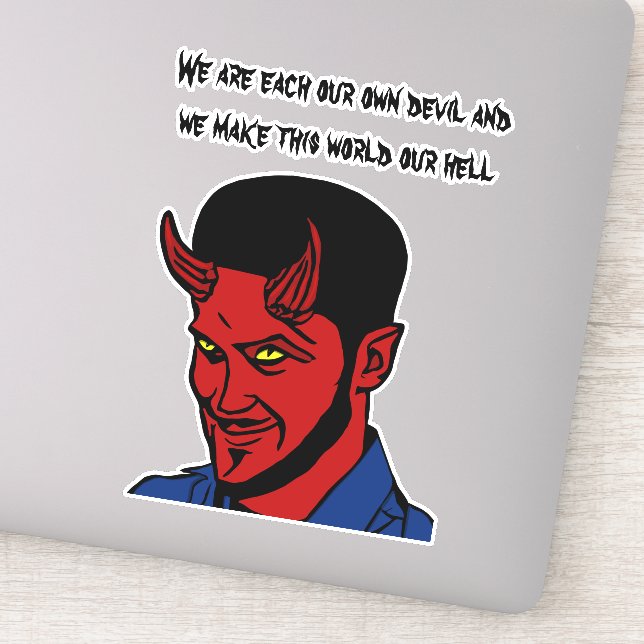 Red Devil Demon Man Lucifer Hell quotes Art (Detail)
