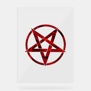 Red Devil Pentagram Acrylic Sign
