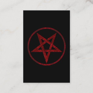 Red Devil Pentagram Appointment Card